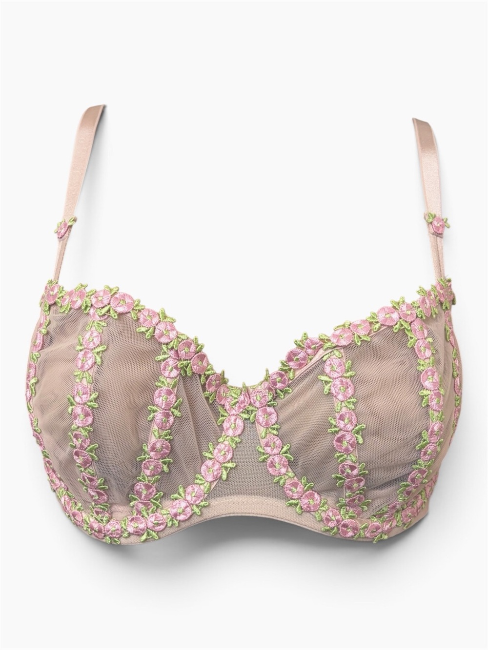 VICTORIA'S SECRET DREAM ANGELS WICKED UNLINED PUSH UP EMBROIDERED BRA 34DD/E75
